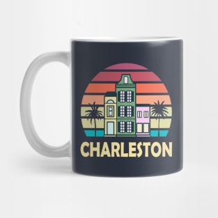 Charleston South Carolina Vintage Houses Palmetto Retro Mug